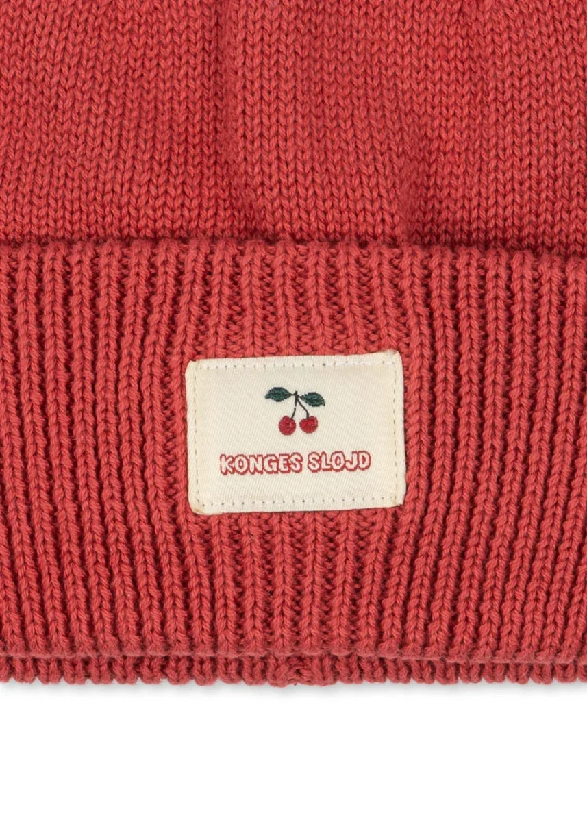 Konges Slojd - Baby Beanie Avely Baumwolle rot – Bild 7
